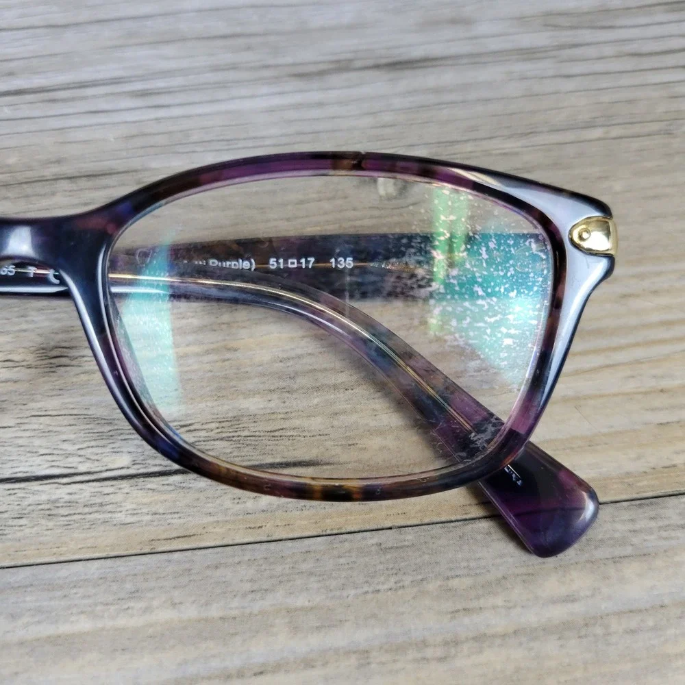 Coach Eyeglass Frames HC 6065 5288 Confetti‎ Purple Women 51-17-135 Rectangular